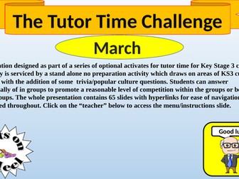 Tutor Time March Quiz