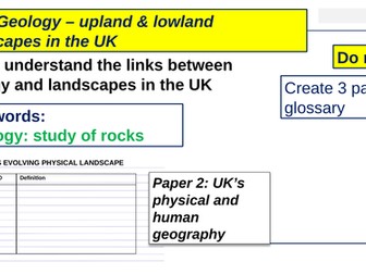 UK paper 2 (Edexcel B Geography) - L1 UK's physical landscape
