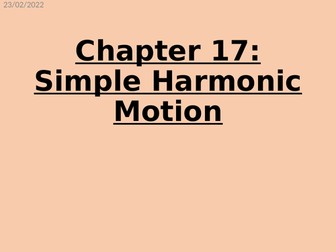 OCR A Simple Harmonic Motion A-Level