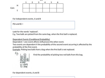 Independent Events and Tree Diagrams