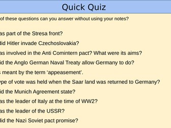 Road to War GCSE Revision