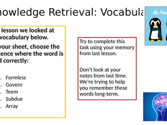Myths and Legends Knowledge Unit KS3