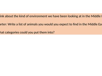 MIddle East Wildlife and Environment
