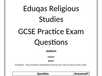 Eduqas Judaism Possible Exam Questions