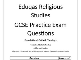 Eduqas Route B Foundational Exam Questions