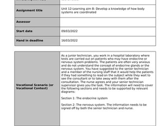 Level 1/2 Unit 12-Learning aim B  COORDINATION & CONTROL