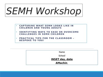 What does SEMH look like? Training