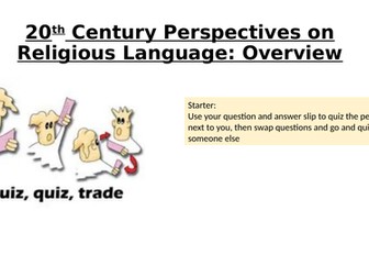 OCR RS A Level 20th Century Religious Language Overview