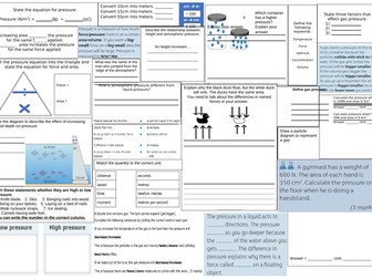 KS3 Pressure Revision Mat