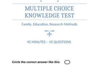 Multiple Choice Questions Quiz
