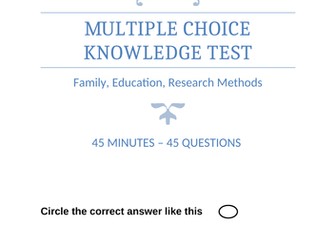 Multiple Choice Questions Quiz