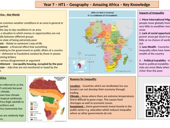 KS3 Geography Africa Topic - Booklet full SOW