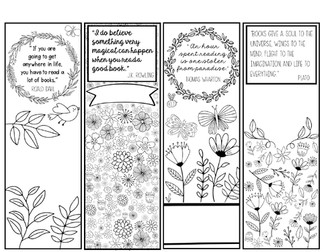 Spring Bookmarks to colour