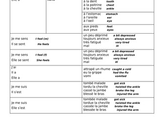 GCSE Healthy Lifestyles Sentence Builders