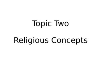 Eduqas Christianity AS Theme 2 - Religious Concepts