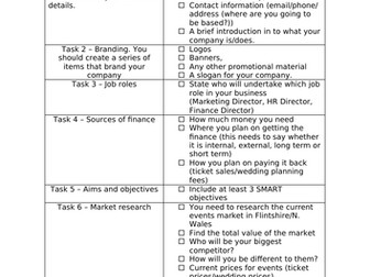 Events Company - Business Plan