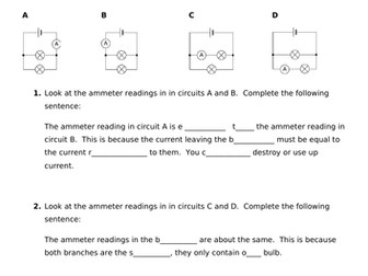 Investigating Parallel Circuits - Current