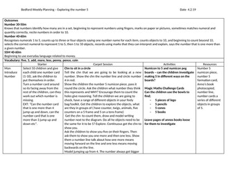 Number a Week Planning - Number 5