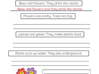 Year 1 Grammar - using and to extend sentences