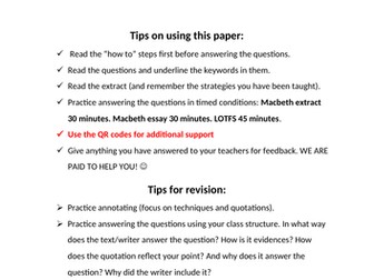 Edexcel Macbeth and Boys Don't Cry revision booklet