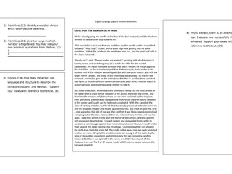 One sheet Edexcel language paper 1 revision.