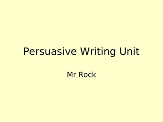 Persuasive Writing - 24 lesson pack.