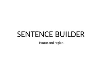 Sentence builder - Dynamo 2 - House and region