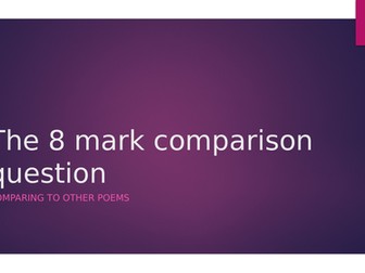 Edwin Morgan comparison question resources