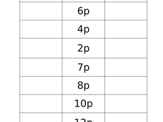 One more, one less - Money context - Pennies