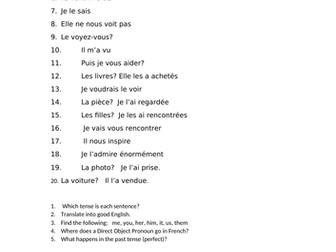 WJEC French AS translation practice