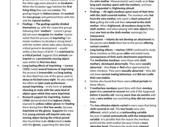 Psychology Summary Sheets - Attachment