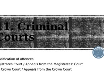 AQA A Level LAW - CRIMINAL COURTS