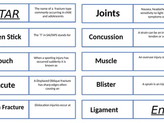 Sports Injuries Starter Activity