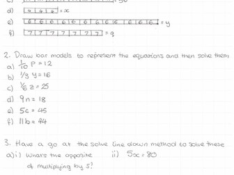 Solve one step with multiplication and division