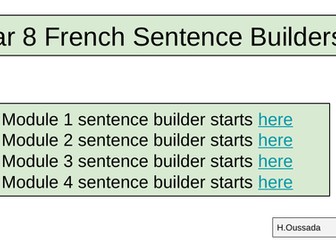 Studio 2 Rouge Sentence Builders (Modules 1-4)