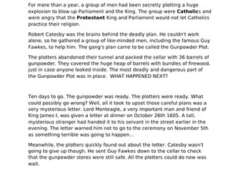 Gunpowder Plot information sheet