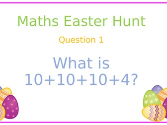 Maths Easter Hunt - KS1