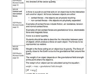 AQA GCSE Physics Advanced Information Revision Sheet