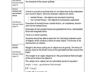 AQA GCSE Physics Advanced Information Revision Sheet