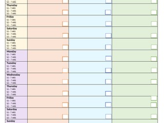 A Level Revision Timetable