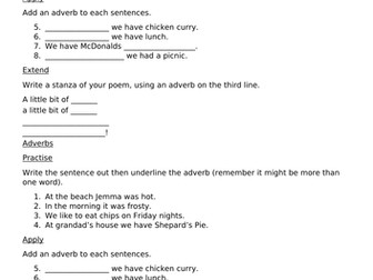 Little Bit of Food- Joseph Coelho KS1 Writing Resources