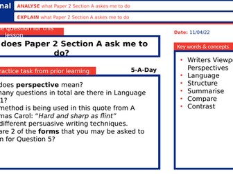 AQA GCSE Language Paper 2  Section A