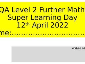 AQA Level 2 Further Maths Revision 2022