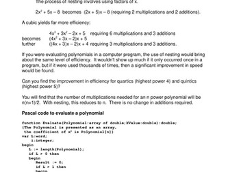 Evaluating Polynomials (Nesting)