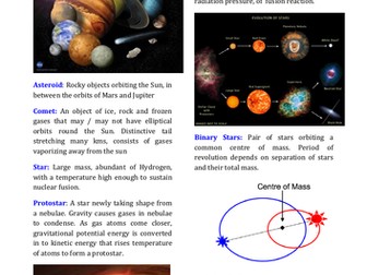 Astrophysics Notes- D1 Stellar Quantities