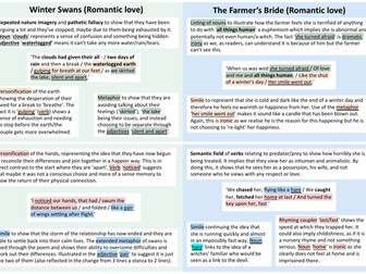 Quote Bank: Love and Relationships Poetry (AQA)