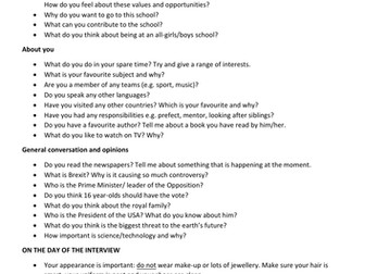 Interview guidance