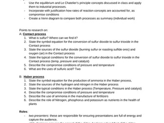 Y10 Contact and Haber process research 2022