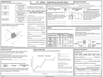 OCR Gateway GCSE Physics P1 Revision Mat