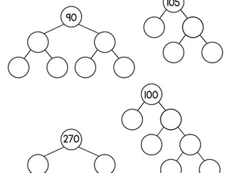 Prime Factor Trees - Factoring Worksheets